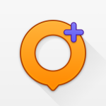 The plus sign icon on an orange background representing OsmAnd - Maps & GPS Offline Crack.